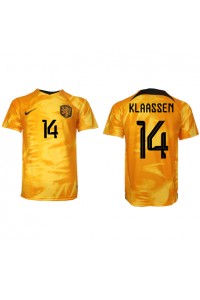 Nederland Davy Klaassen #14 Fotballdrakt Hjemme Klær VM 2022 Korte ermer
